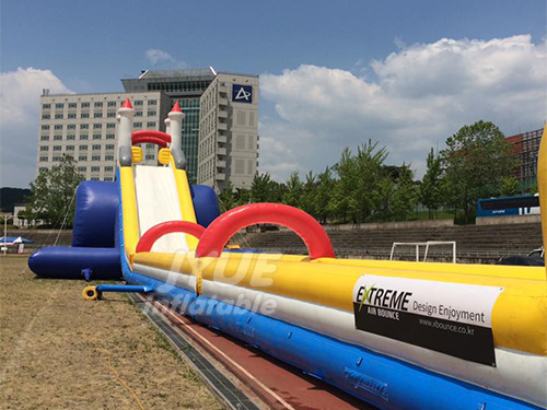 verrückte Klasse aufblasbares Wasser Spielzeug Rutsche mit Spur und Pool für den kommerziellen
