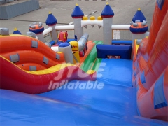 0.55mm PVC PLATO riesiger interessanter aufblasbarer Vergnügungsaquapark / Spaßstadt für Kinder