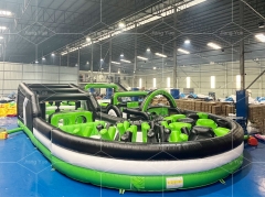 Manufacturer's Insane Obstacle Course Bouncer House Inflatable Jumping Combo Game