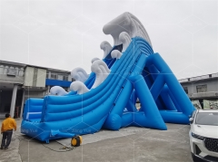 Custom the Biggest Tall Largest Huge Waterslide Hippo Wave Inflatable Water Slide for Adult