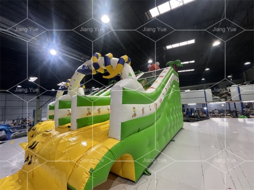 Commercial Outdoor PVC Tiger Inflatable Water Slide for Kids Eco-Friendly Customizable Color Logo Inground Pool Use