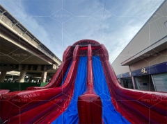 Commercial Mobile High Red Inflatable Wtaer Slide with Pool Slide for Adults