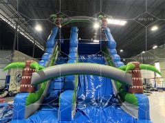 New Arrivals Palm Tree Inflatable Water Slide Inflatable Kids Slide Pool