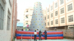 Rock Climbing Wall Inflatable Bouncer With Rope for Outdoor Indoor Use