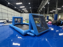 Blue Inflatable Soapy Football Field Outdoor Sport Bubble Inflatable Soccer Paintball Area