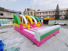 4 in 1 Portable Inflatable Carnival Game Includes Basketball Hoop for Outdoor Party