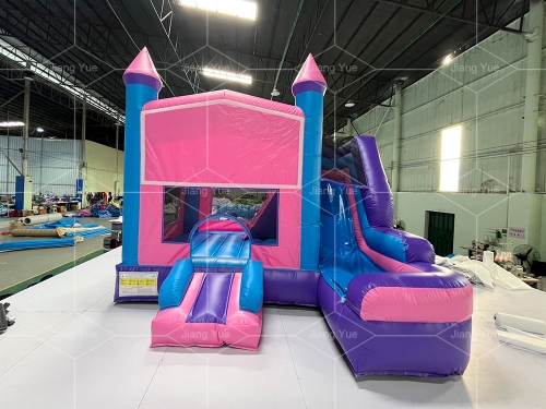 Commercial Outdoor PVC Inflatable Bounce House With Water Slide For Kids