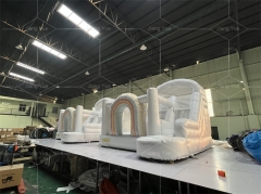 Bounce House Commercial Luxury White Wedding Bouncer Jumping Inflatable Castle With Slide