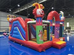 Commercial Circus Clown Theme Inflatable Bouncer Bouncy Castle Slide
