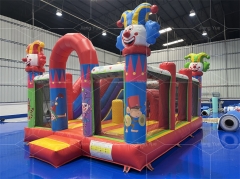 Commercial Circus Clown Theme Inflatable Bouncer Bouncy Castle Slide