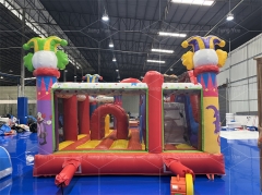 Commercial Circus Clown Theme Inflatable Bouncer Bouncy Castle Slide