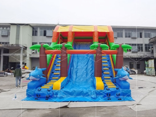 Large Inflatable Pool Slide, Jungle Theme Giant Inflatable Pool Slide