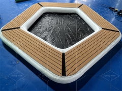 Customized Color Wood Round Water Hammock Raft For Lakes And Parties