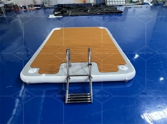 Outdoor Inflatable Swim Island Floating Raft Inflatable Floating Water Jet Ski Dock Floats Platform