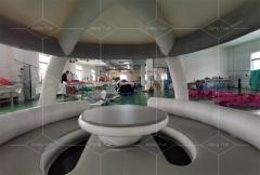 Inflatable Water Floating Leisure Aqua Banas Platform Dock With Tent