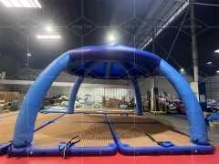 Hot Inflatable Aqua Party Bana Inflatable Floating Dock Platform Island Tent