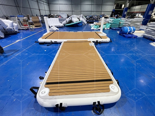 Customized T Shape Water Floating Island Inflatable Pontoons Platform Dock for Jetski