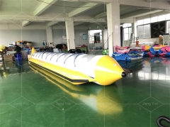 China PVC Hot Sale Fly Fish Flying Water Sport Inflatable Banana Sunscreen Boat for 10 People