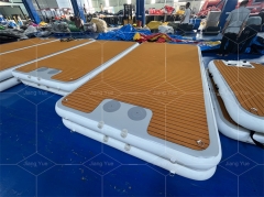 Heavy-Duty PVC Inflatable Dock Platform for Lake and Ocean Use