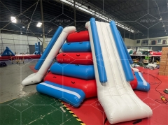 Durable Water Toys Equipment Lake Inflatable Water Floating Climbing Wall Slide Aqua Park Inflatable Floating Lake Slide