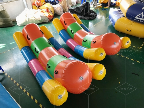 Inflatables Water Games Customized Double Tubes Inflatable Water Seesaw