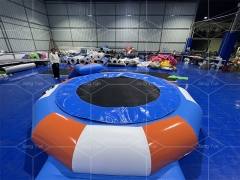 Popular Water Park Inflatable Floating Water Trampoline With Slide for Amusement Park