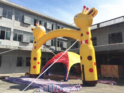 Advertising Inflatable Arch Gate Giraffe Inflatable Entrance Arch
