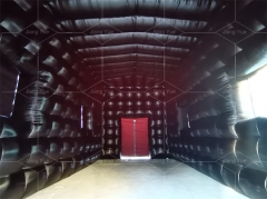 Commercial Black LED disco lighting mobile night club tent Inflatable Cube Party Tent inflatable nightclub with smoke machine